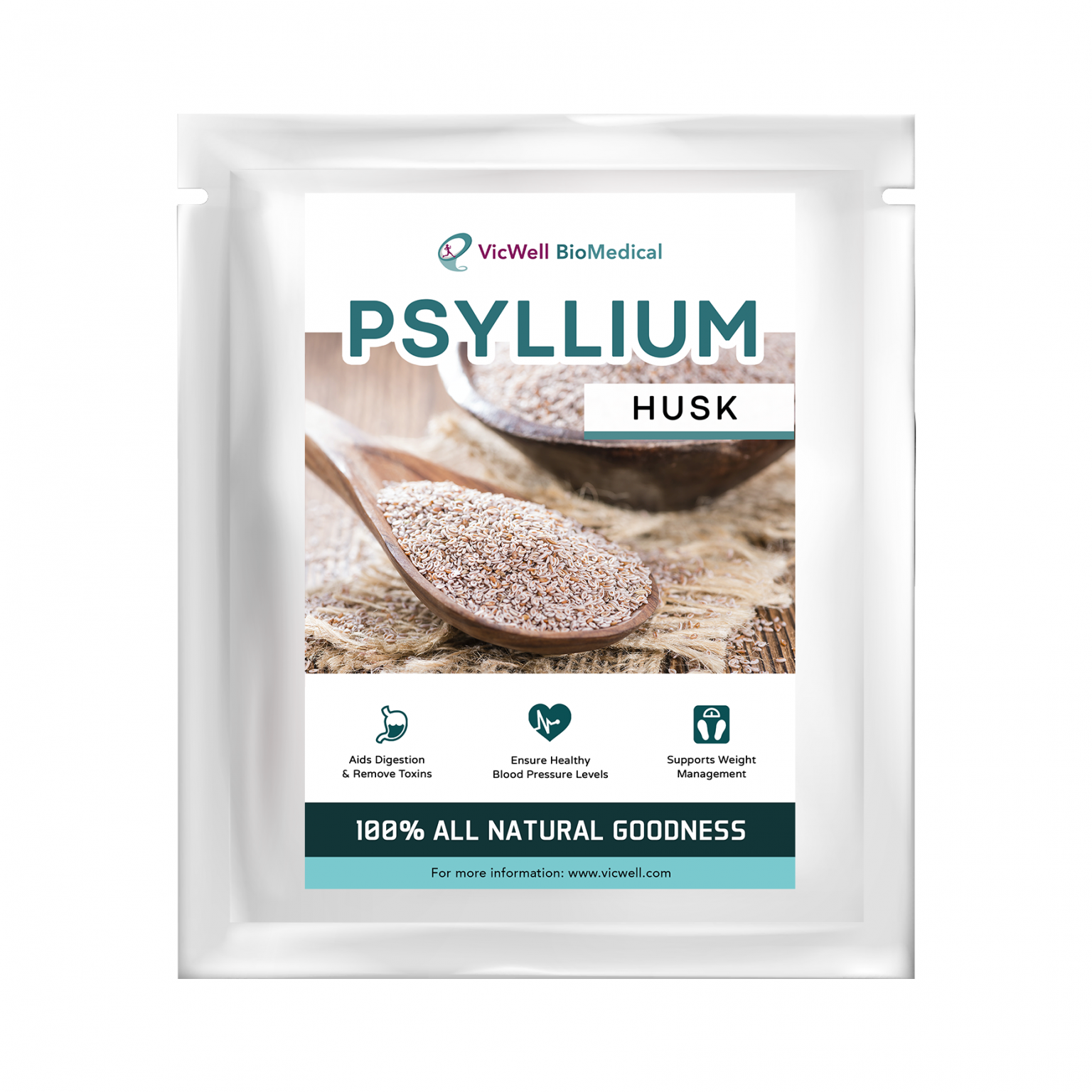 Physillium Husk (100g) VicWell BioMedical Pte Ltd